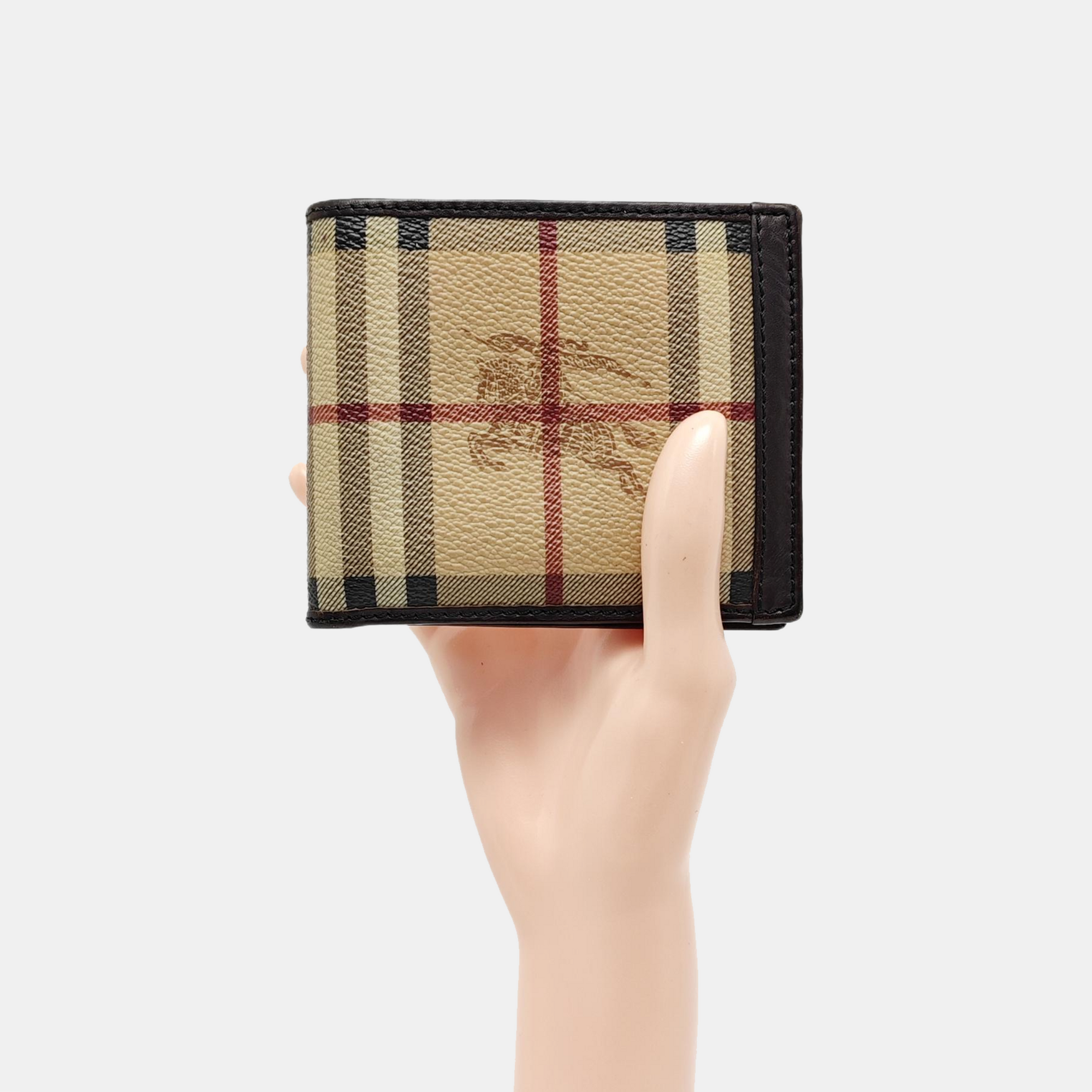 Coated Canvas Wallet Beige
