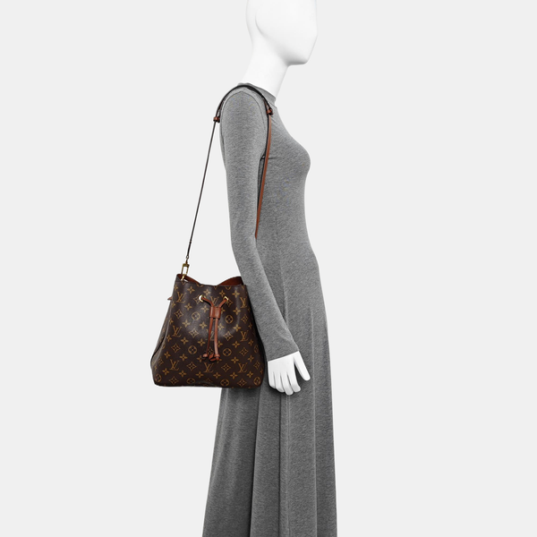 NÉONOÉ MM Monogram Coated Canvas Brown