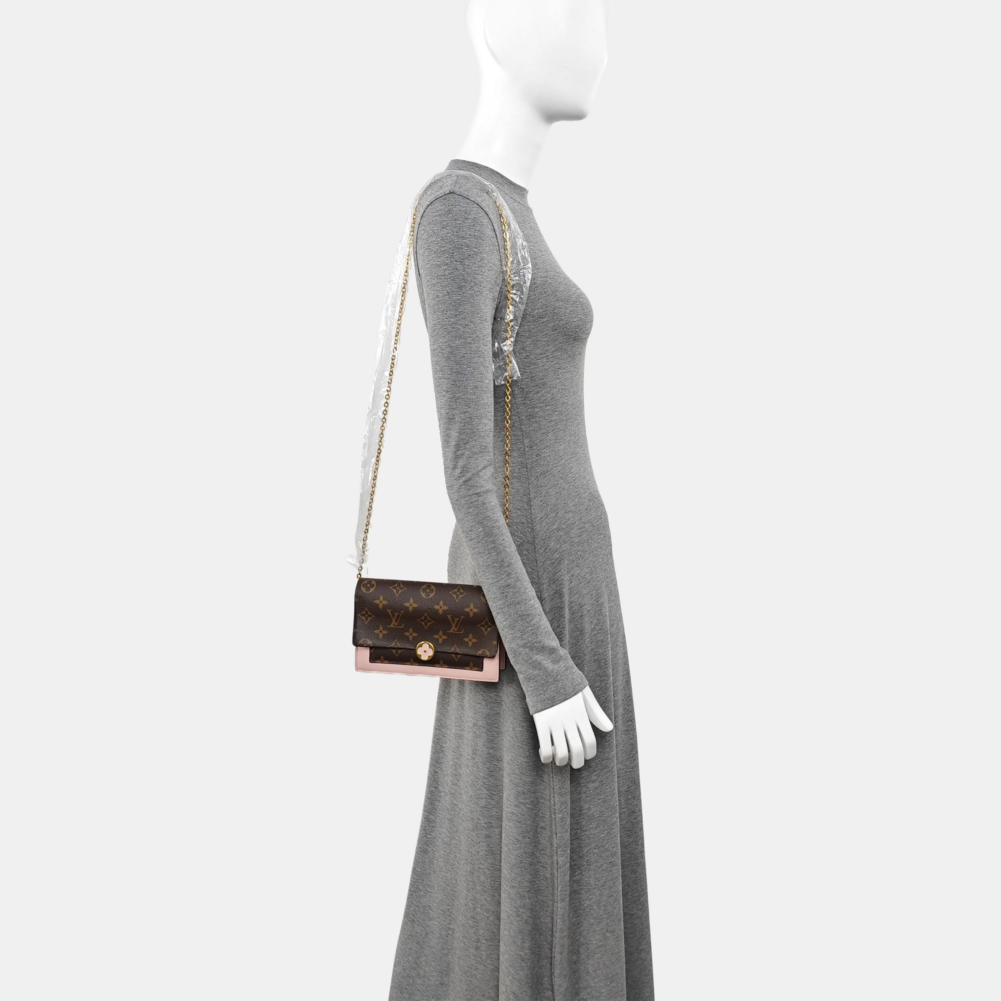 FLORE Monogram Coated Canvas Brown