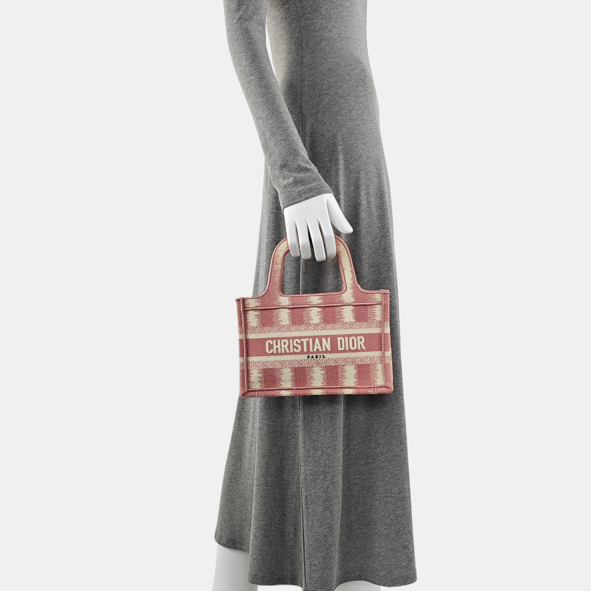 Authenticated pre-owned  Book Tote Mini Fabric Pink - Tote Bag at Looply