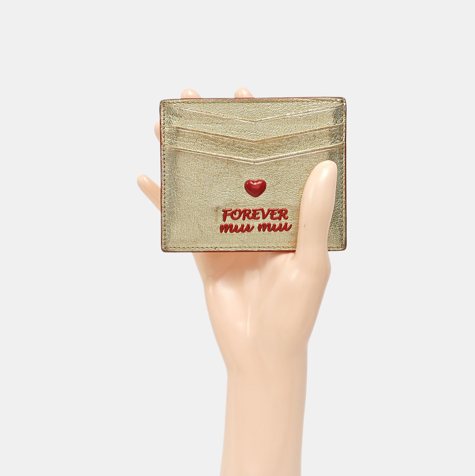 Love Lambskin Beige Card Holder