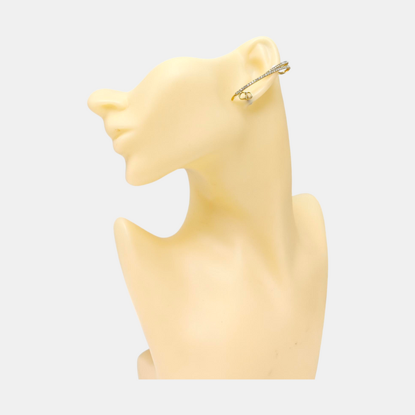 Petit CD Metal Gold Stud Earrings