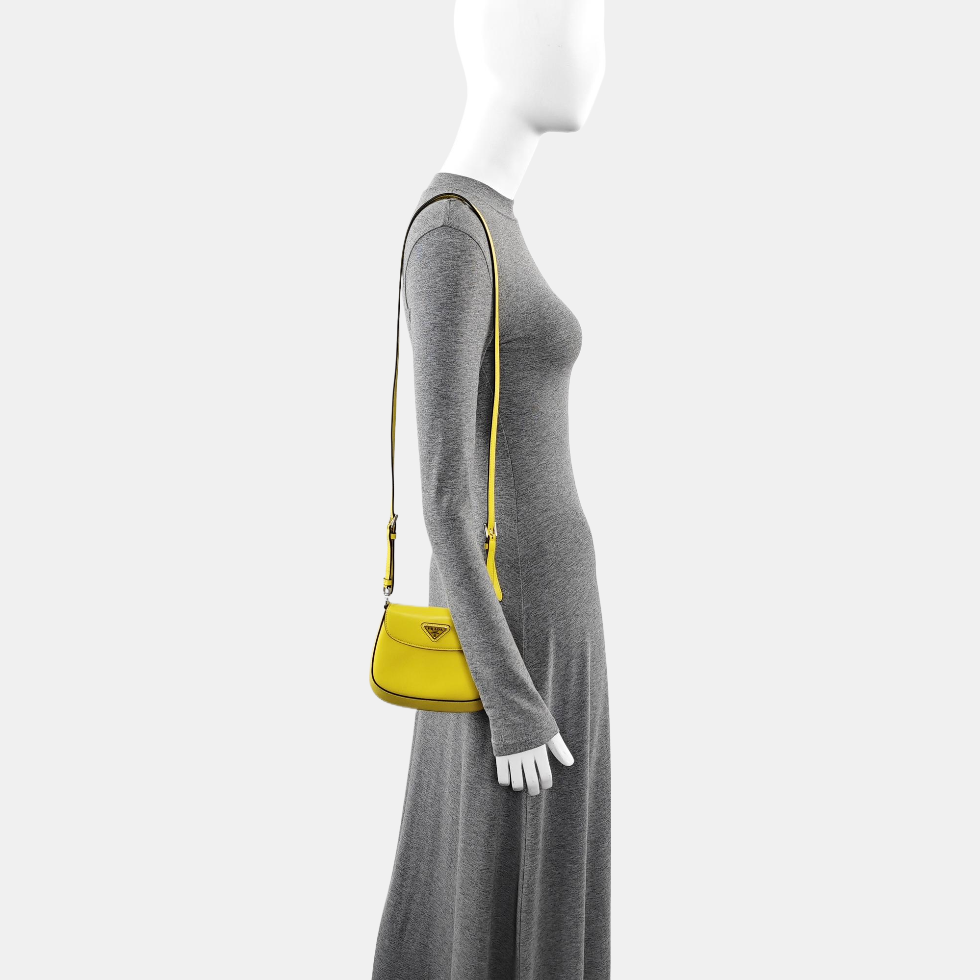 Cleo Mini Calfskin Yellow