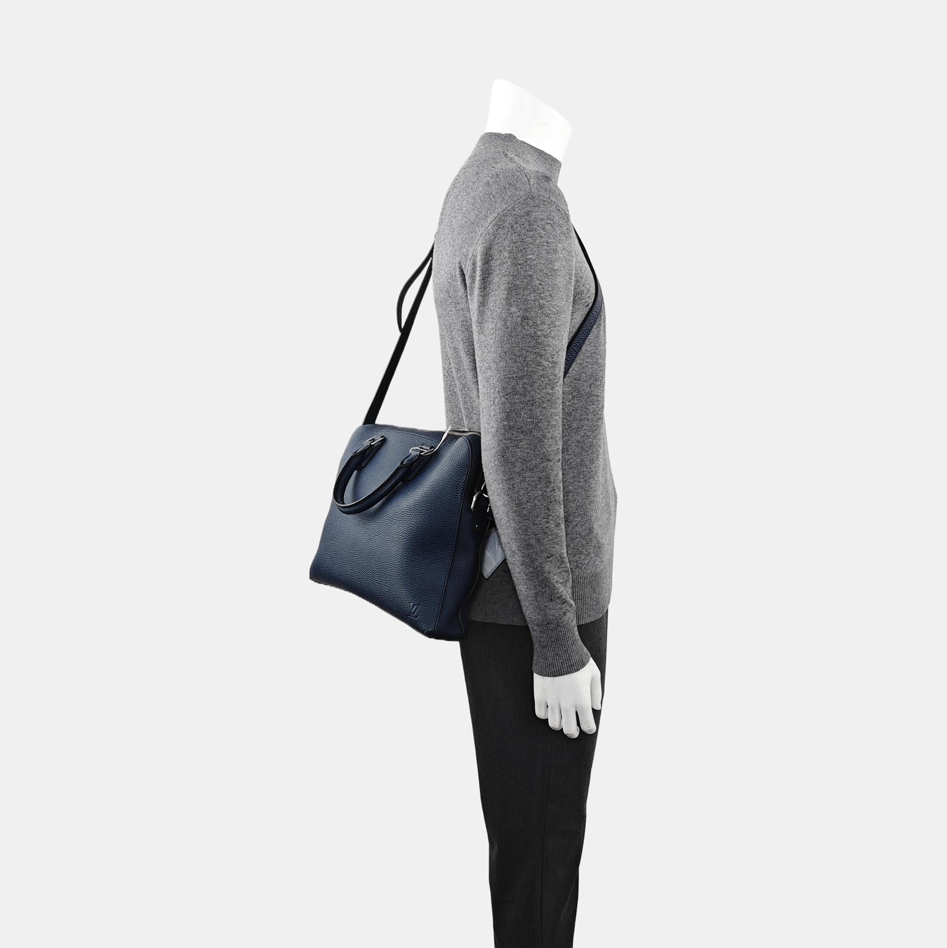 Calfskin Shoulder Bag Blue
