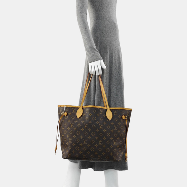 NEVERFULL MM Monogram Coated Canvas Brown