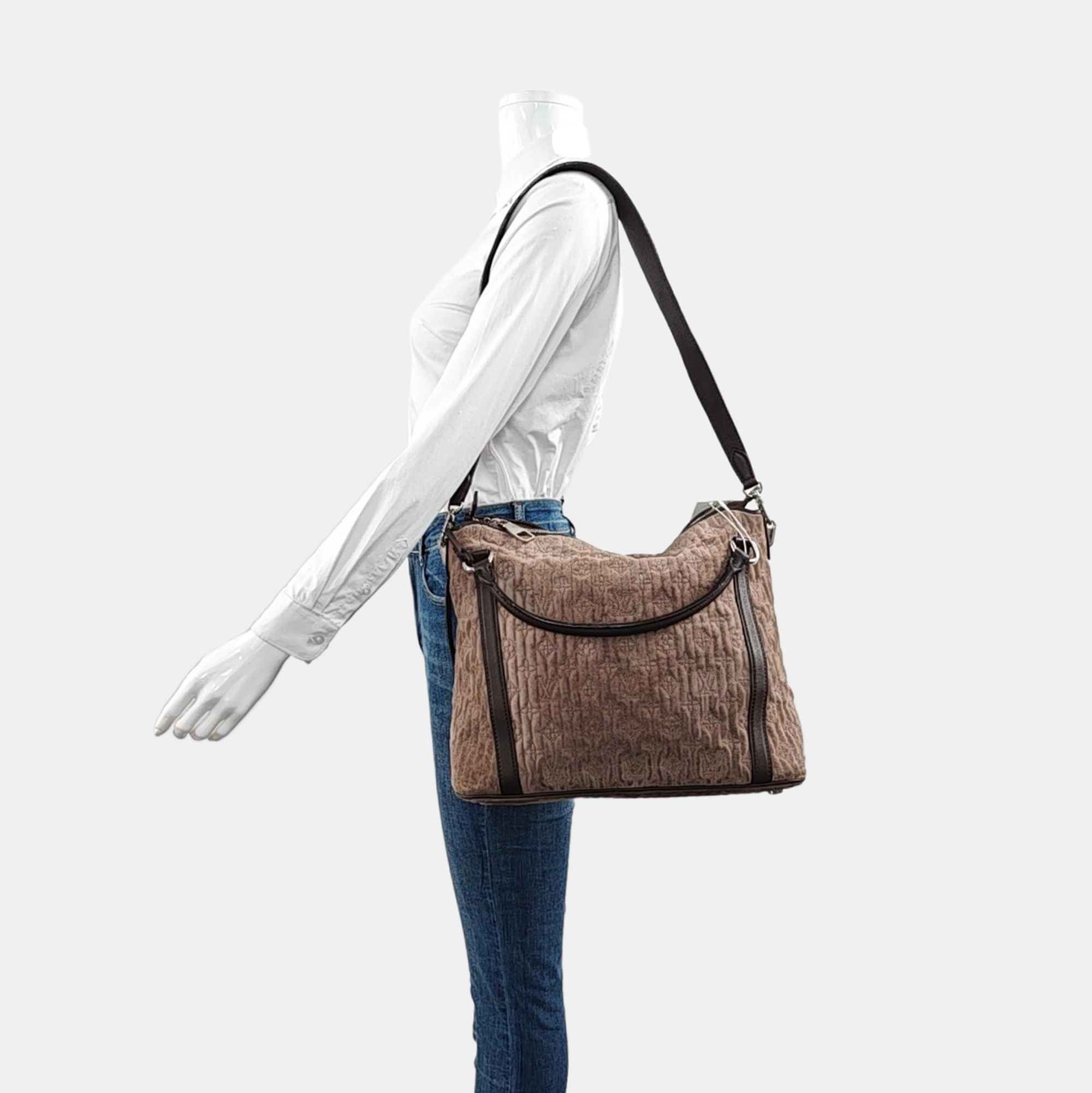 ANTHEIA IXIA Quilted Suede Gray