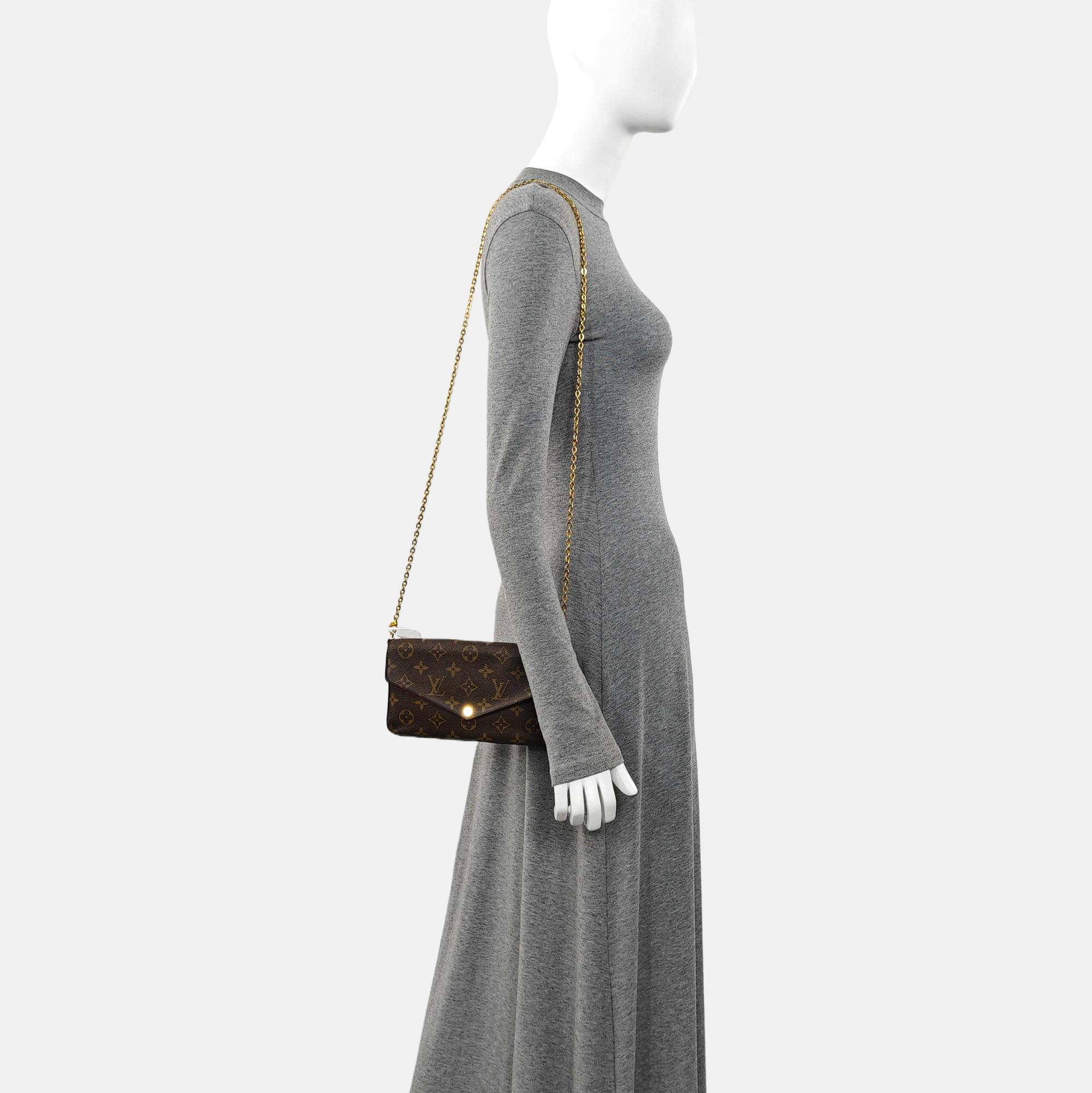 FÉLICIE Monogram Coated Canvas Brown