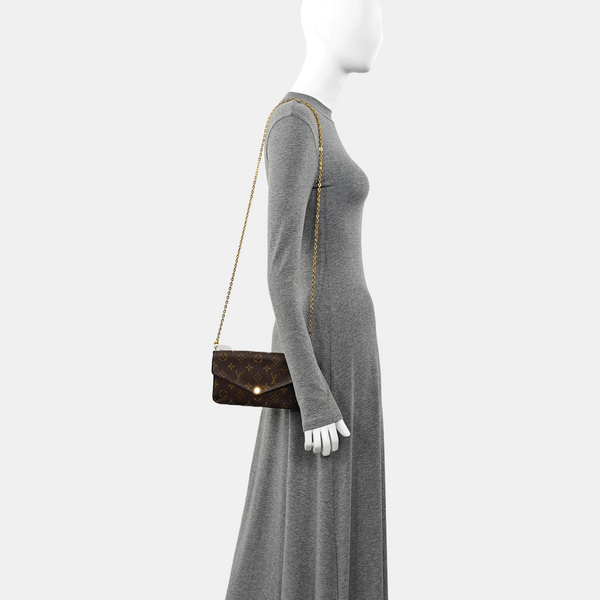 FÉLICIE Monogram Coated Canvas Brown