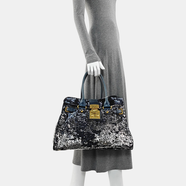 Sequins Tote Bag Blue