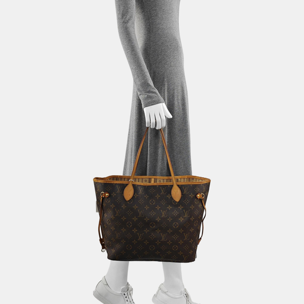 NEVERFULL MM Monogram Coated Canvas Brown