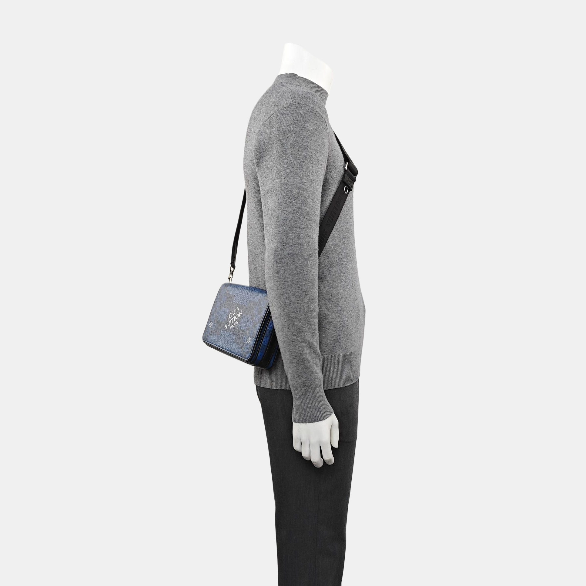 STUDIO Damier Coated Canvas Blue