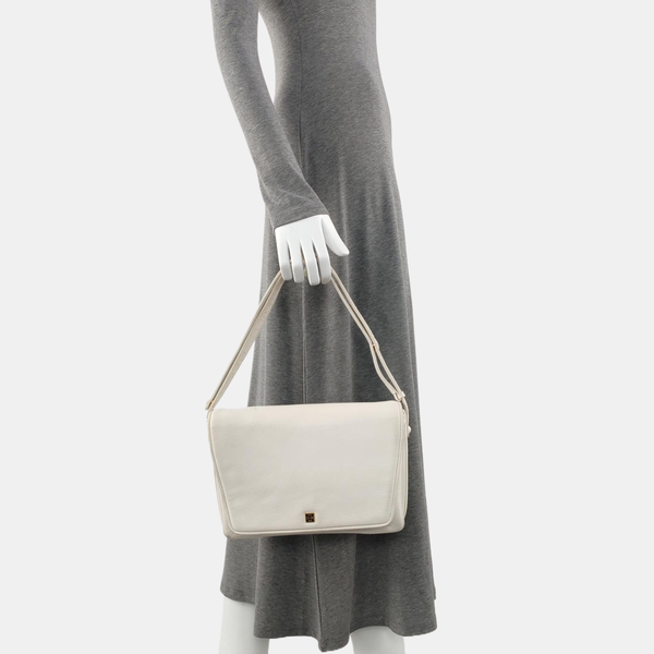 Calfskin Shoulder Bag White