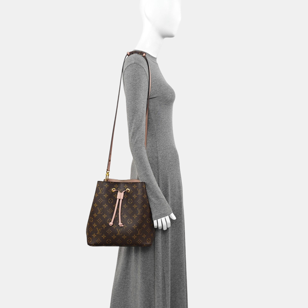 NÉONOÉ MM Monogram Coated Canvas Brown