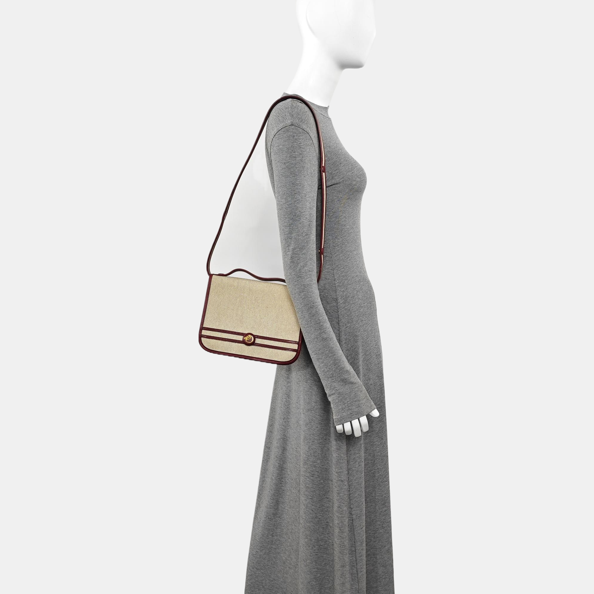 Canvas Shoulder Bag Beige