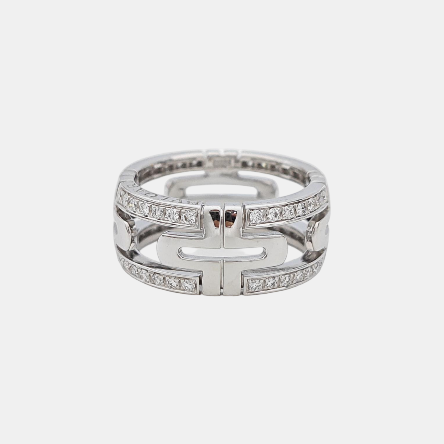 PARENTESI 18k White Gold Silver Ring EU 48