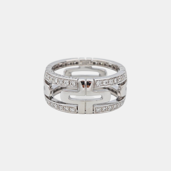 PARENTESI 18k White Gold Silver Ring EU 48
