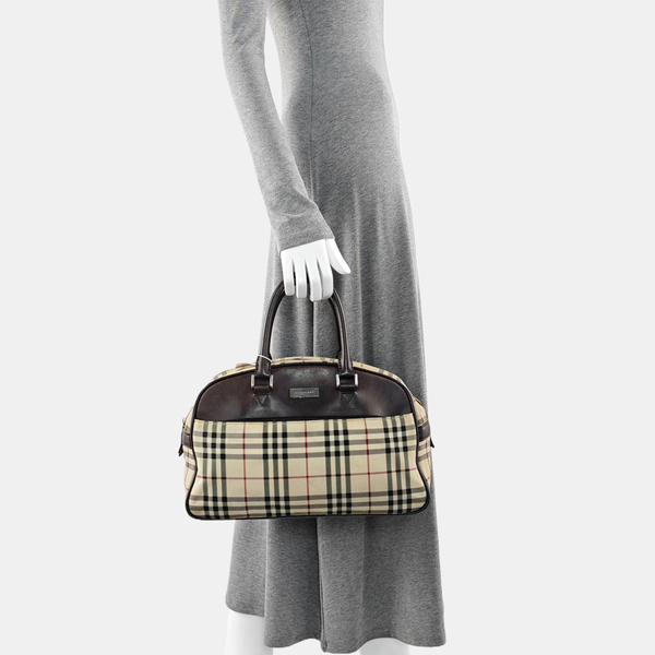 Canvas Top Handle Bag Beige