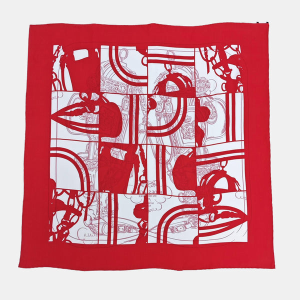 Mulberry Silk Silk Scarf Red
