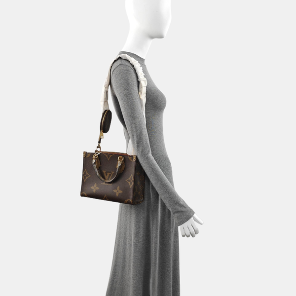 ONTHEGO PM Monogram Coated Canvas Brown
