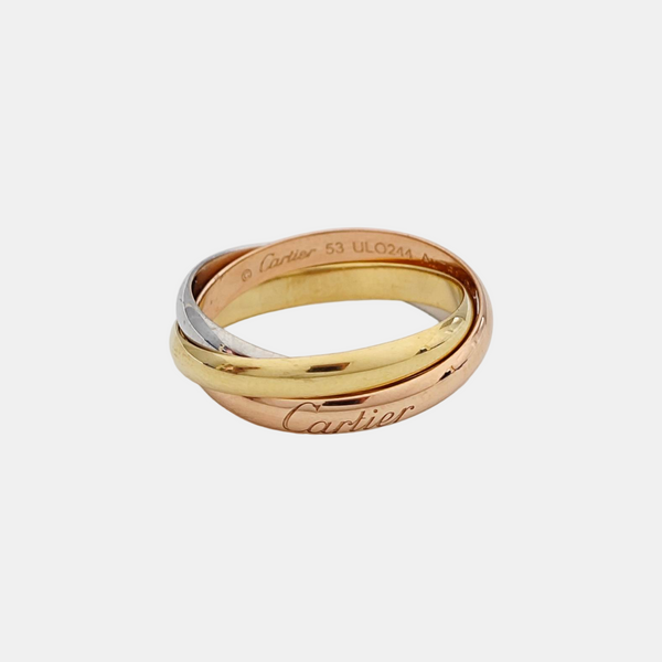 TRINITY 18k White Gold Multicolor Ring EU 53