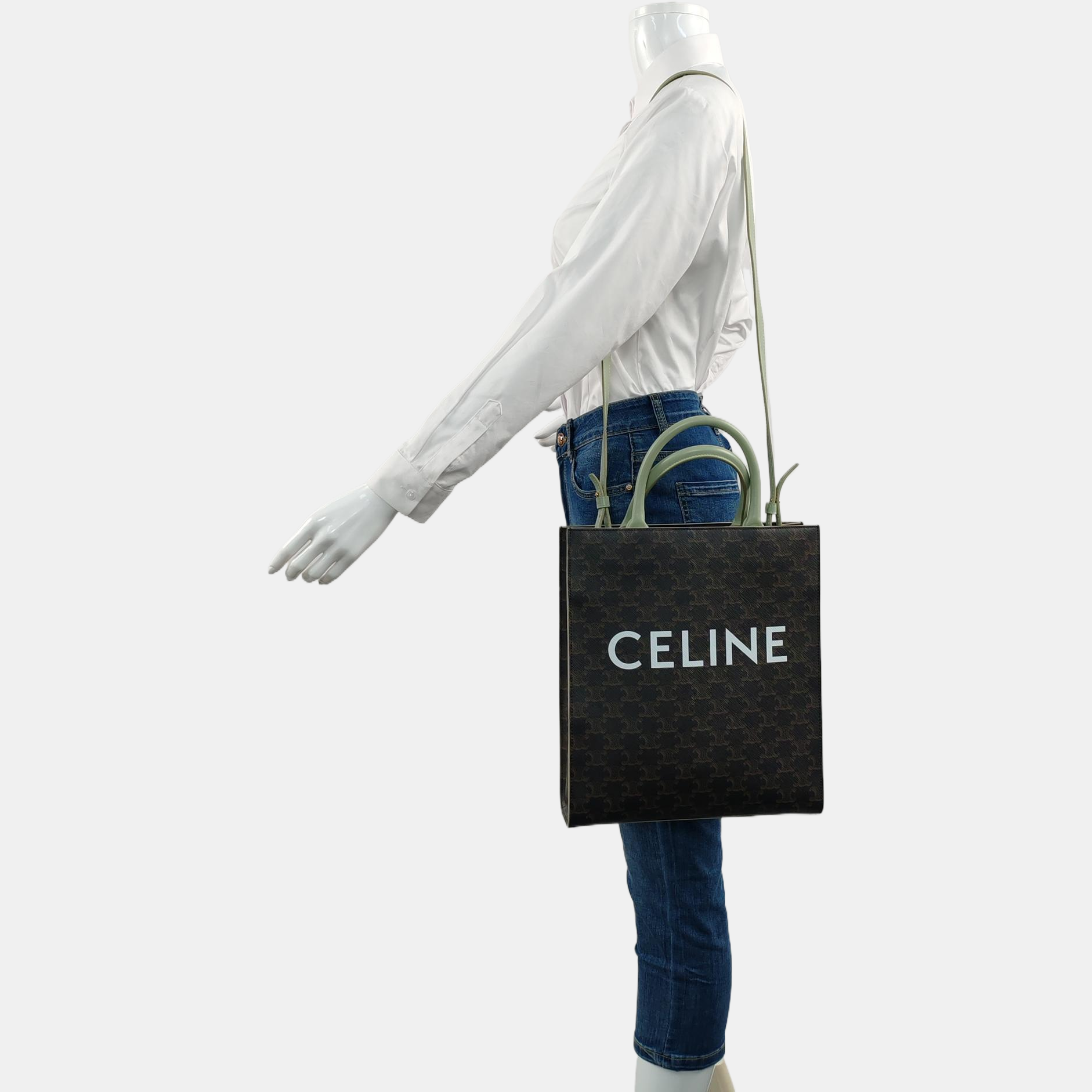 CABAS CELINE Small Coated Canvas Black
