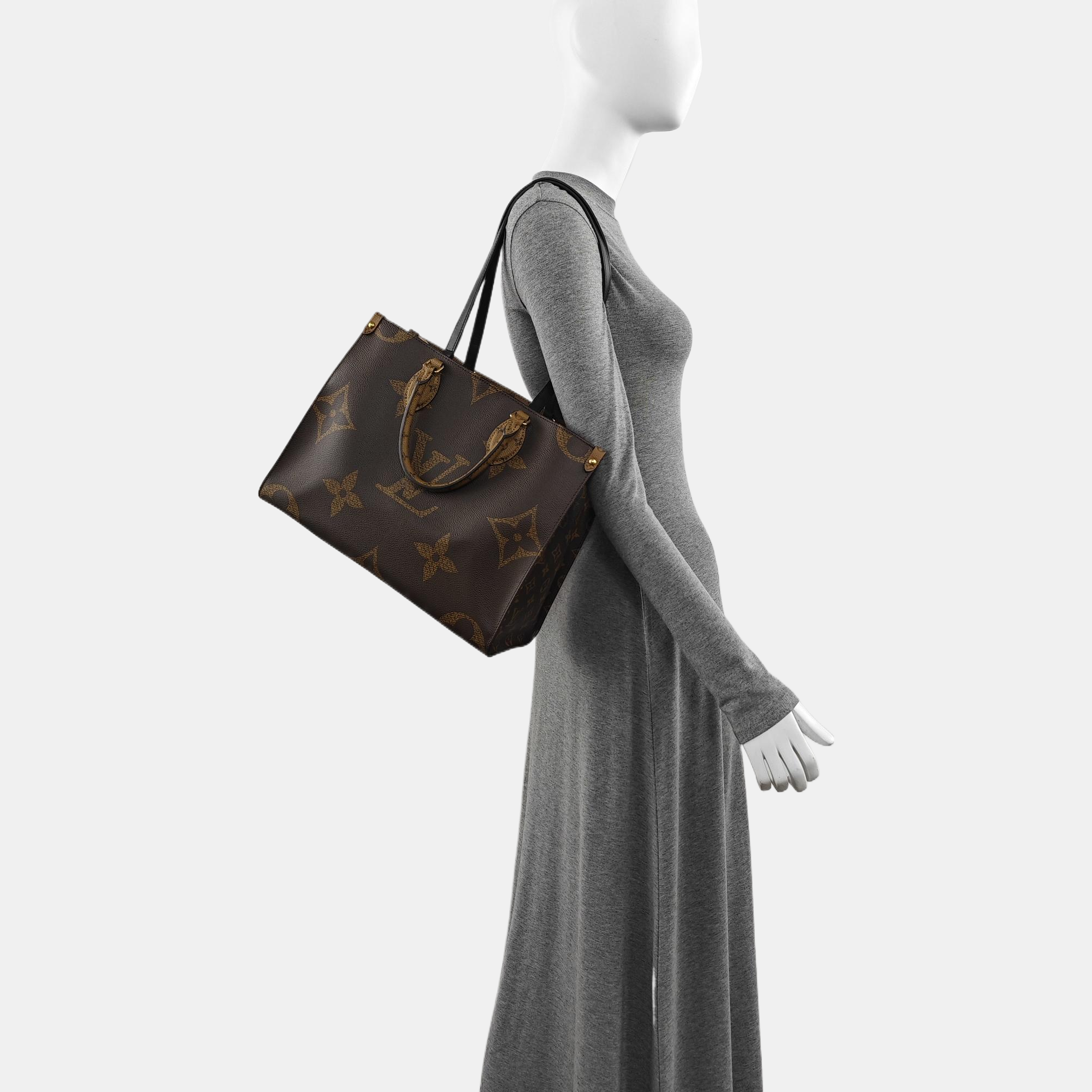 ONTHEGO MM Monogram Coated Canvas Brown