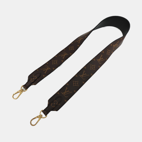 Monogram Coated Canvas Bag Strap Brown