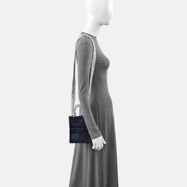 Authenticated pre-owned  Book Tote Mini Canvas Blue - Tote Bag at Looply