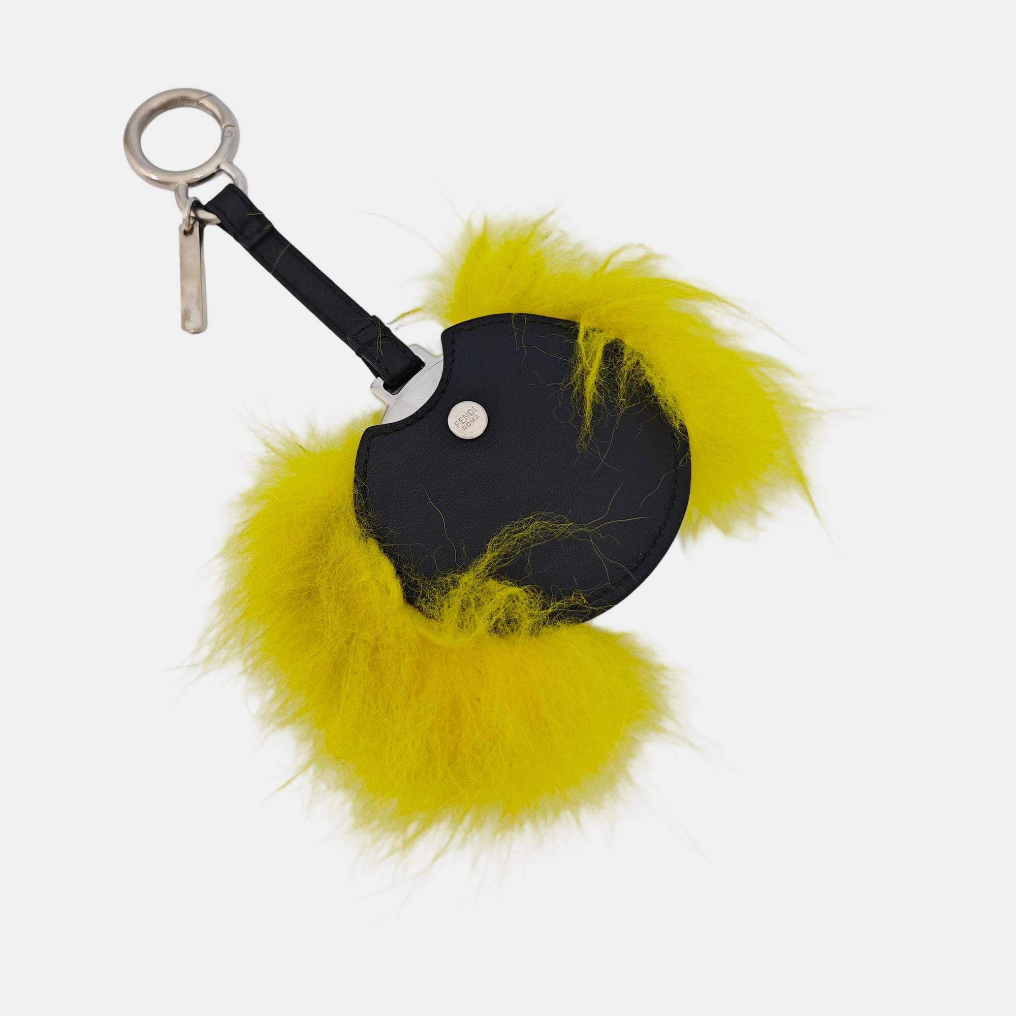 Leather Bag Charm Black