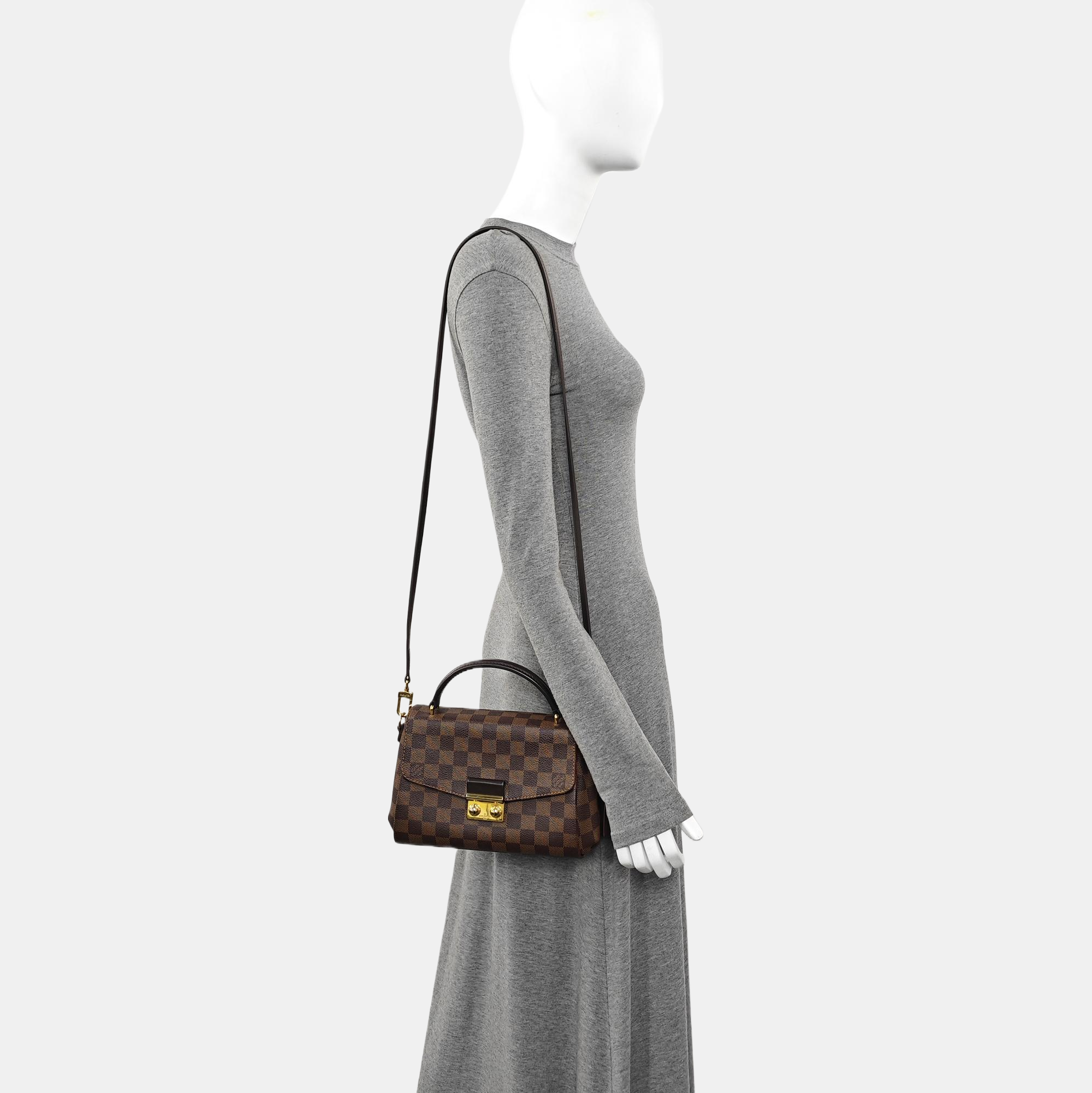 CROISETTE Damier Ebene Coated Canvas Brown