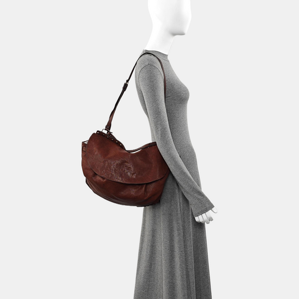 Calfskin Shoulder Bag Brown