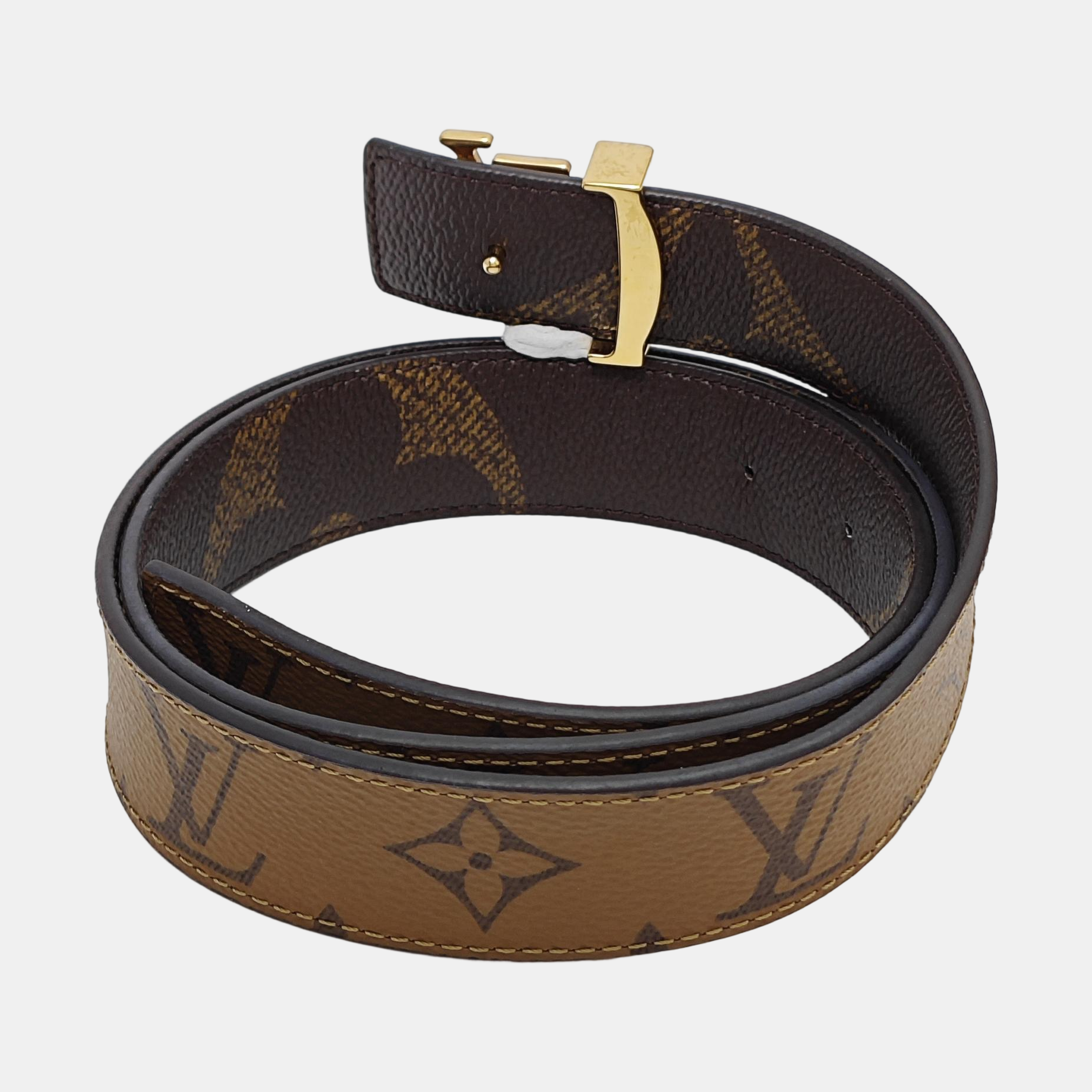 Coated Canvas Belt Brown