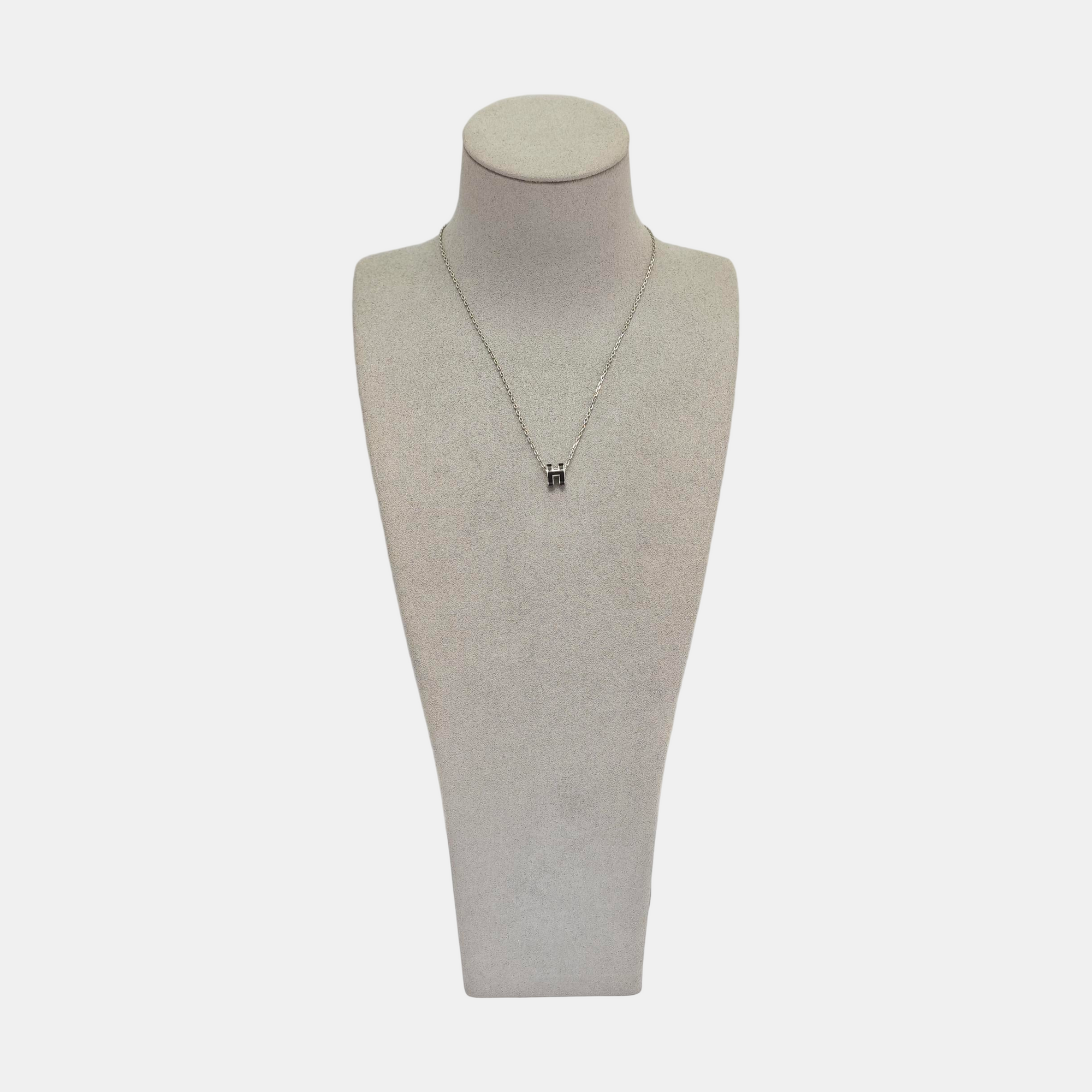 Pop H Metal Silver Necklace