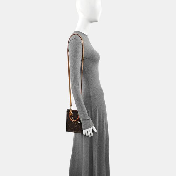 SAC PLAT Mini Monogram Coated Canvas Brown