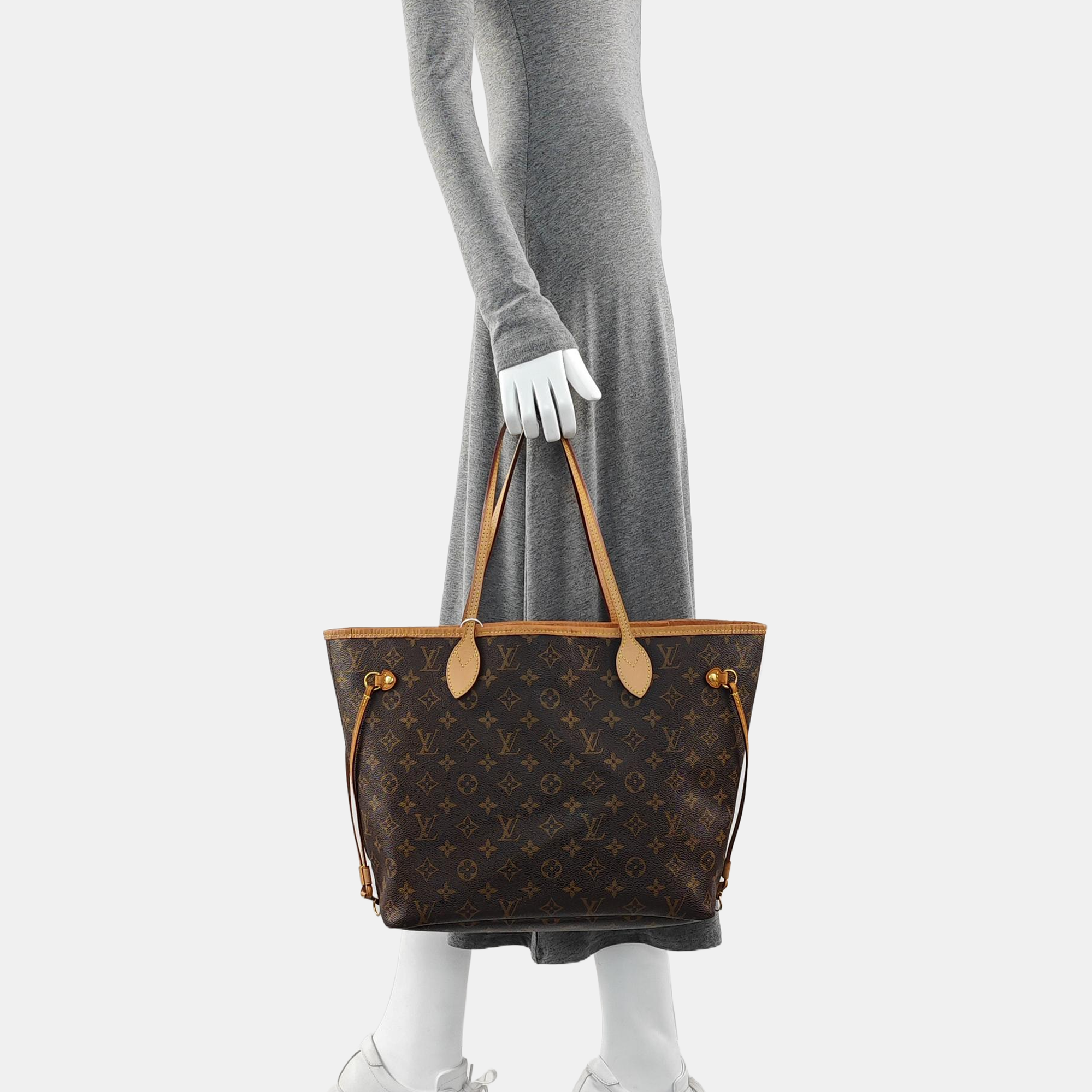 NEVERFULL MM Monogram Coated Canvas Brown