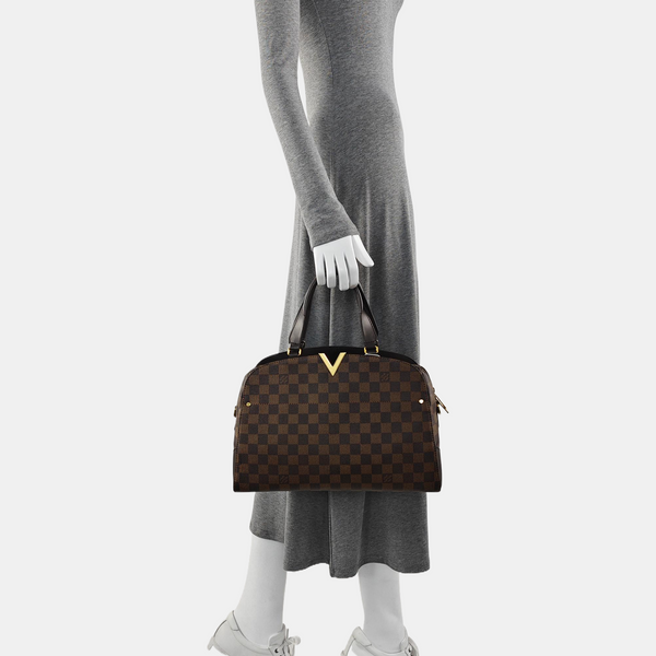 KENSINGTON BOWLING Damier Ebene Coated Canvas Brown