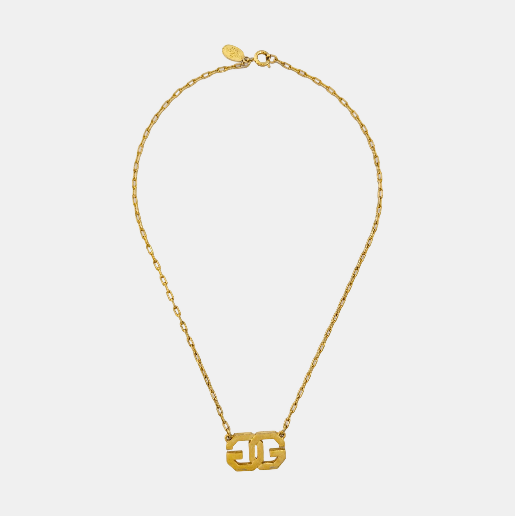 G Cube Metal Gold Necklace