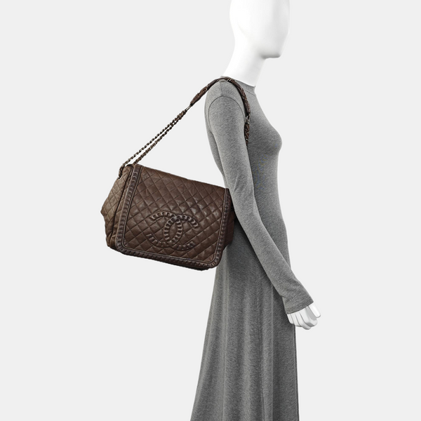 LUXURY LINE Quilted Calfskin Gray