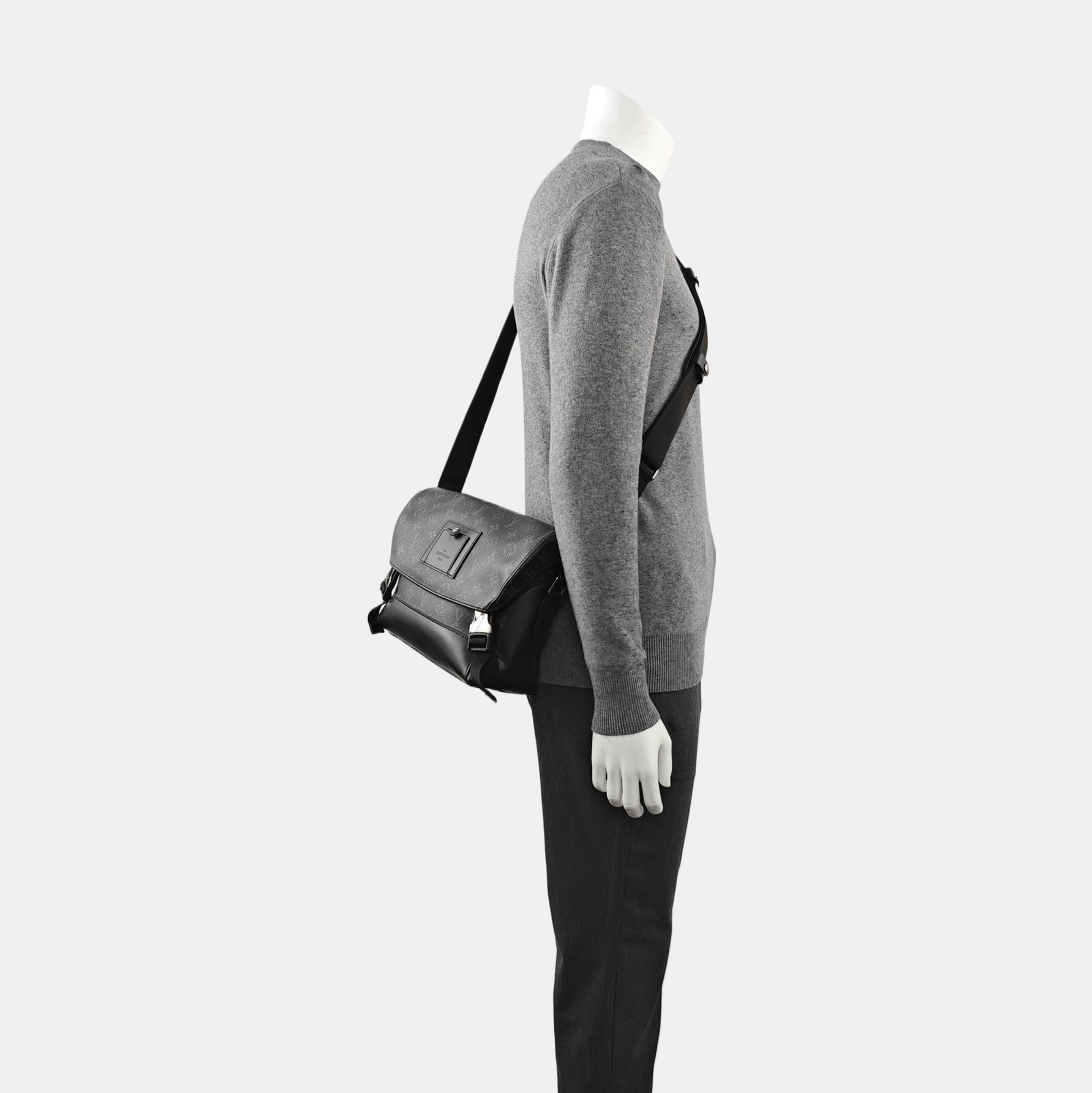VOYAGER PM Monogram Coated Canvas Black