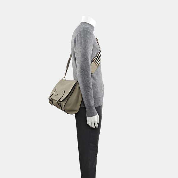 Calfskin Shoulder Bag Gray