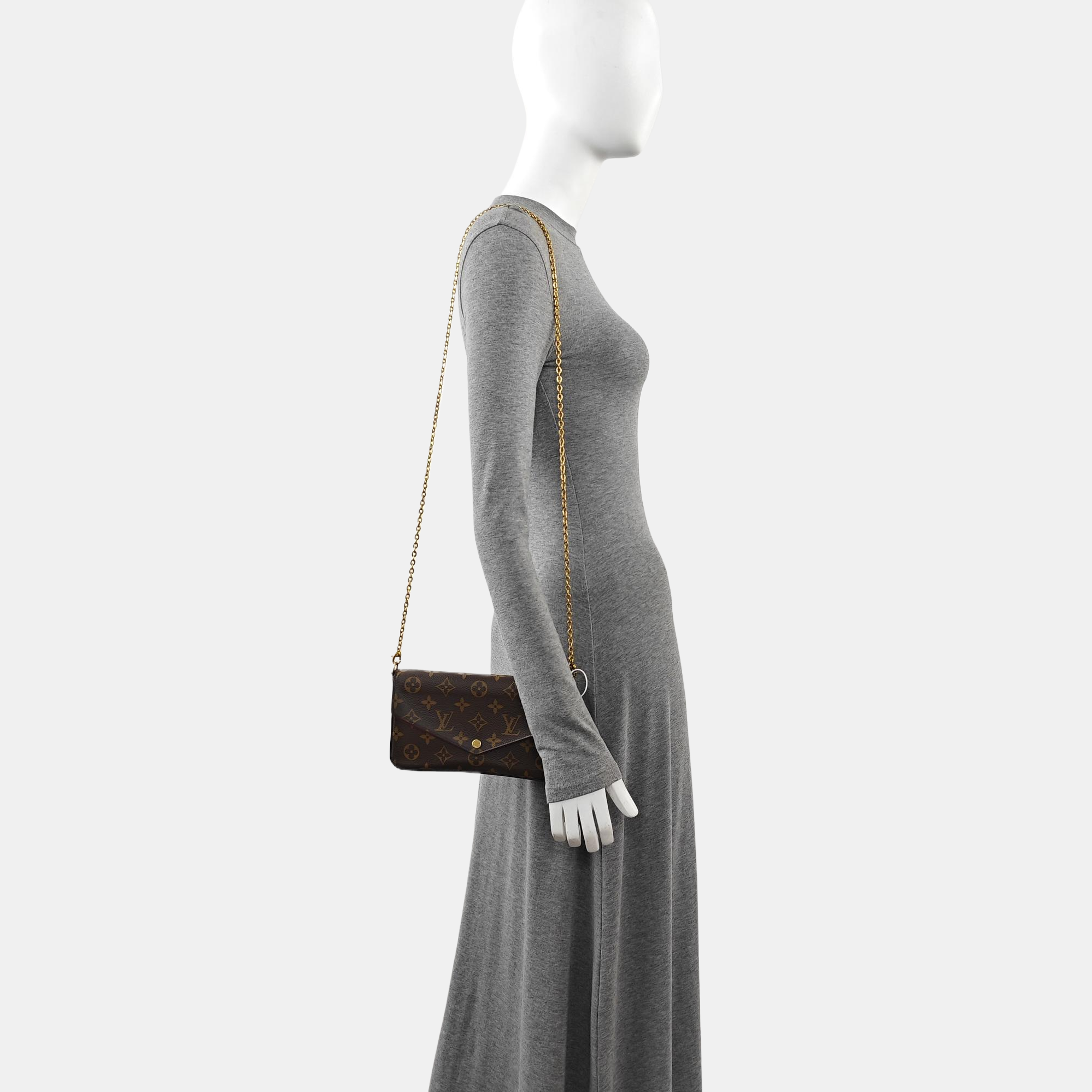 FÉLICIE Monogram Coated Canvas Brown
