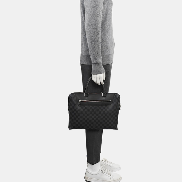 PORTE-DOCUMENTS Damier Graphite Coated Canvas Black