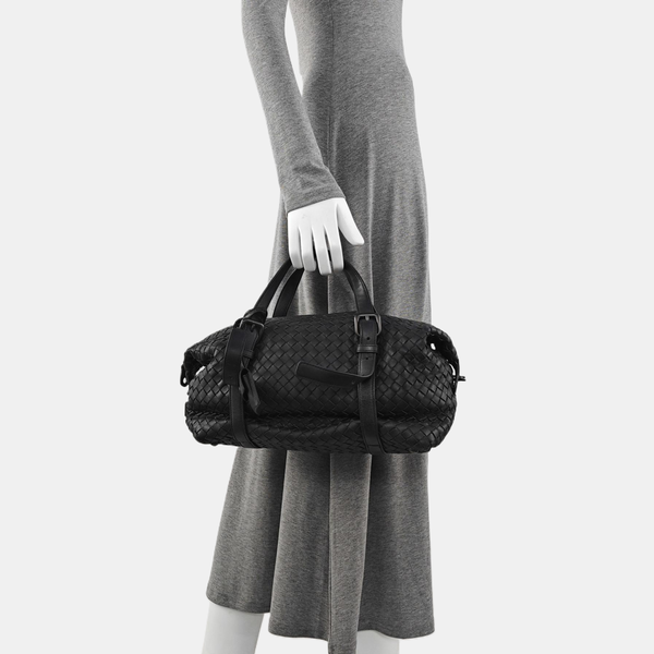 Lambskin Top Handle Bag Black