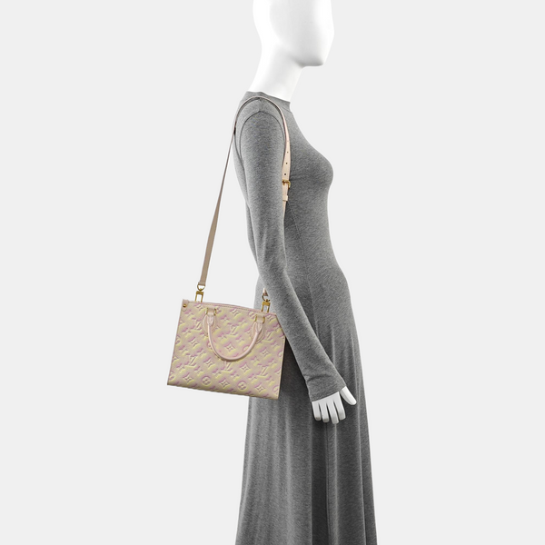 ONTHEGO PM Monogram Calfskin Pink