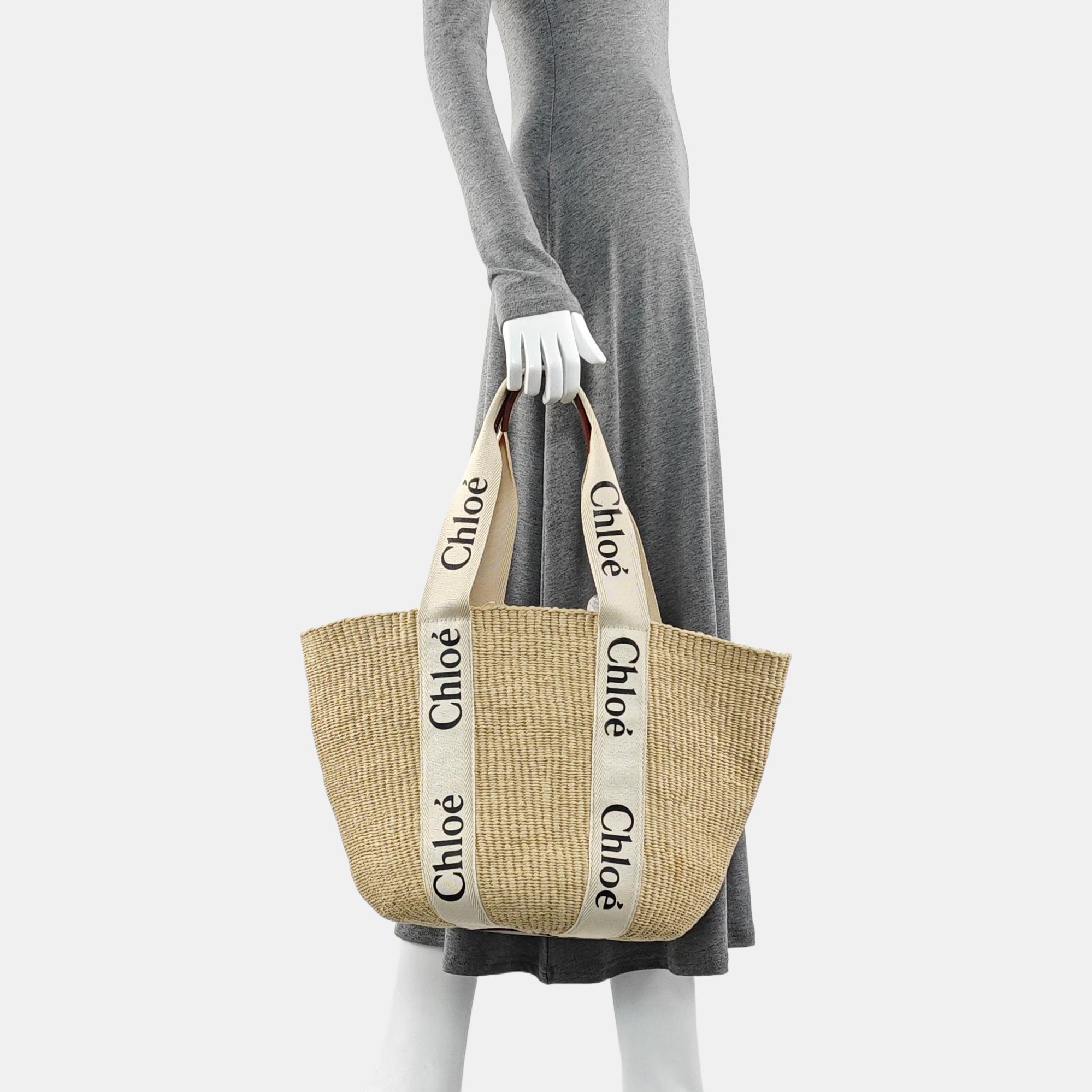 Woody Small Straw Beige