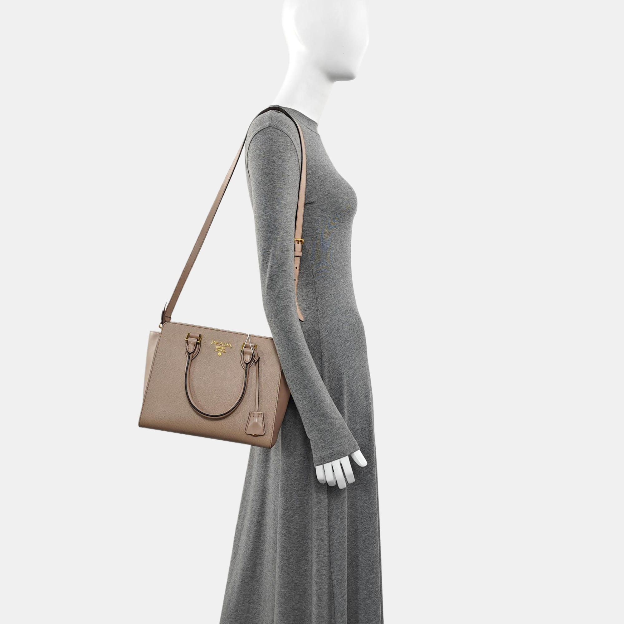 Saffiano Calfskin Tote Bag Pink