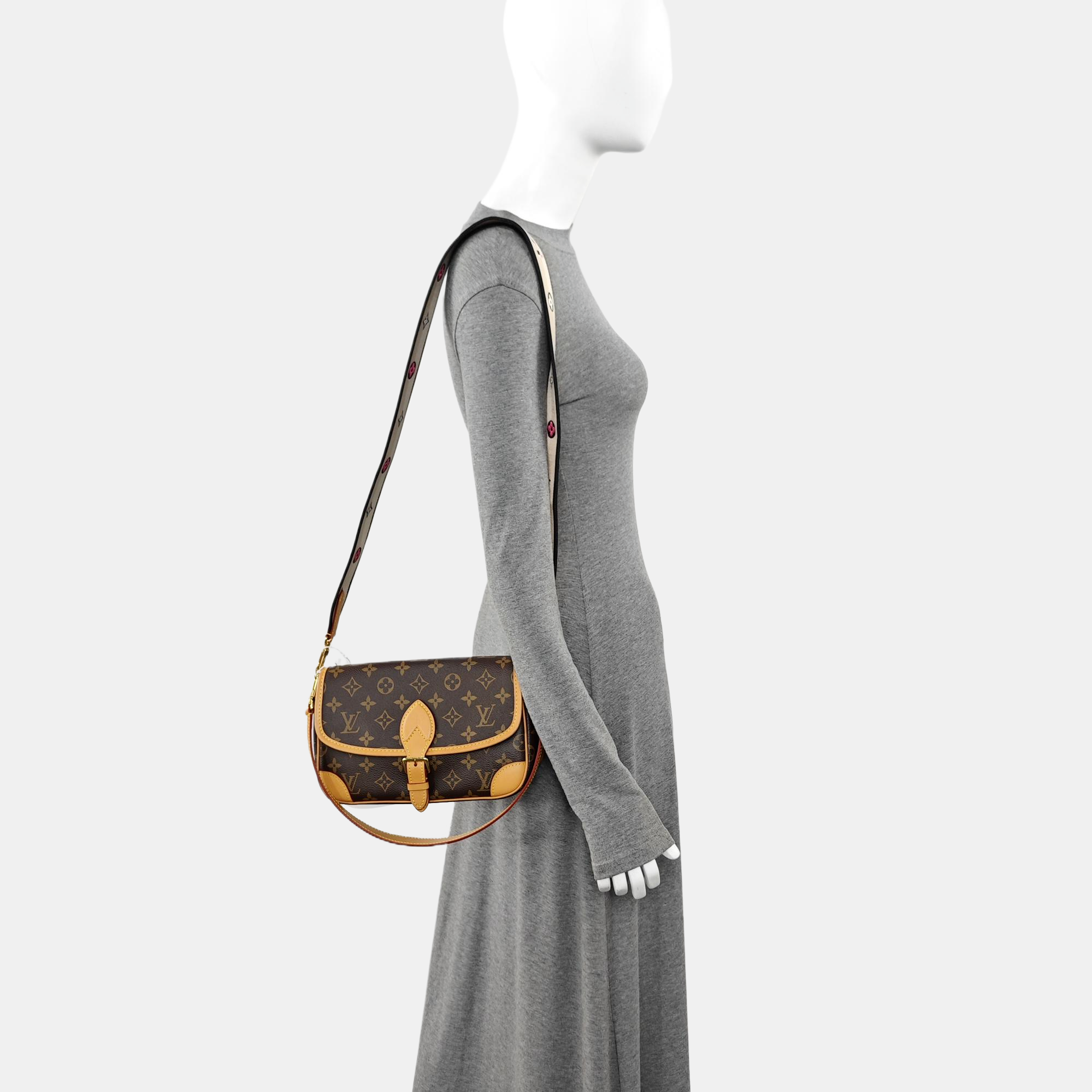 DIANE Monogram Coated Canvas Brown