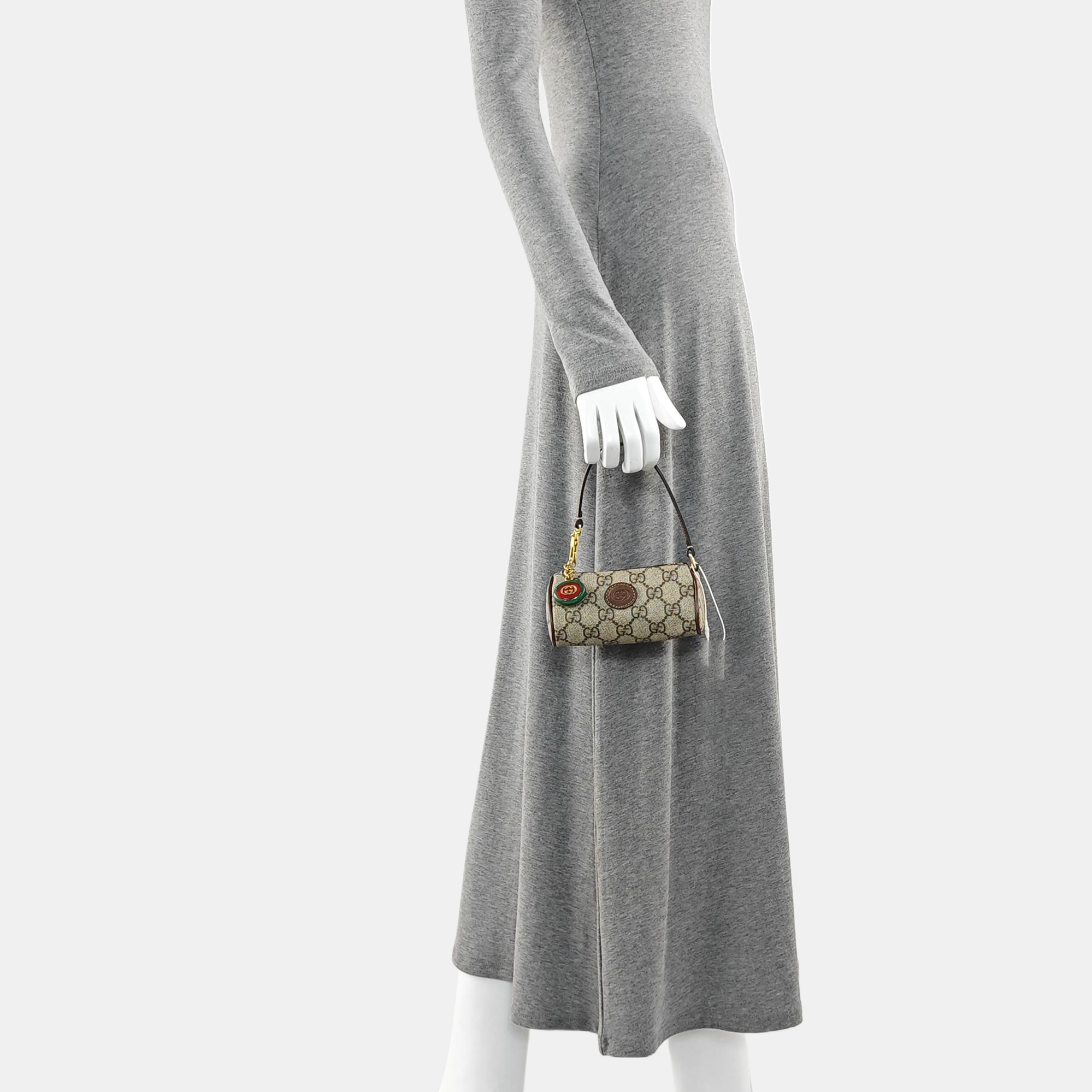 Monogram Canvas Top Handle Bag Mini Beige
