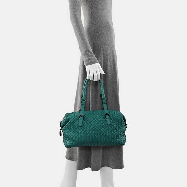 Lambskin Top Handle Bag Green