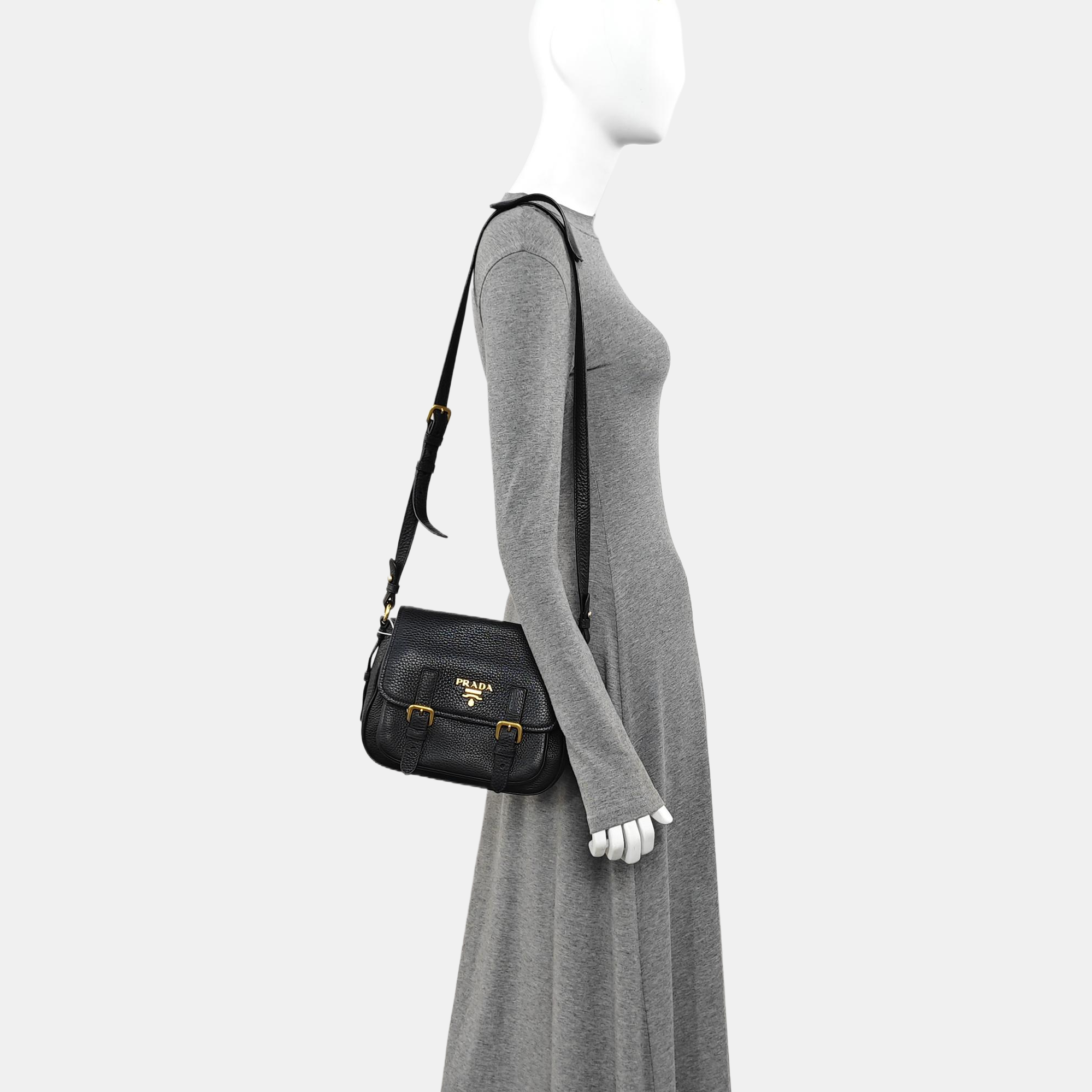 Calfskin Shoulder Bag Black